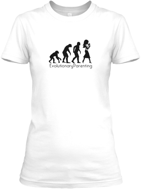 Evolutionary Parenting White T-Shirt Front