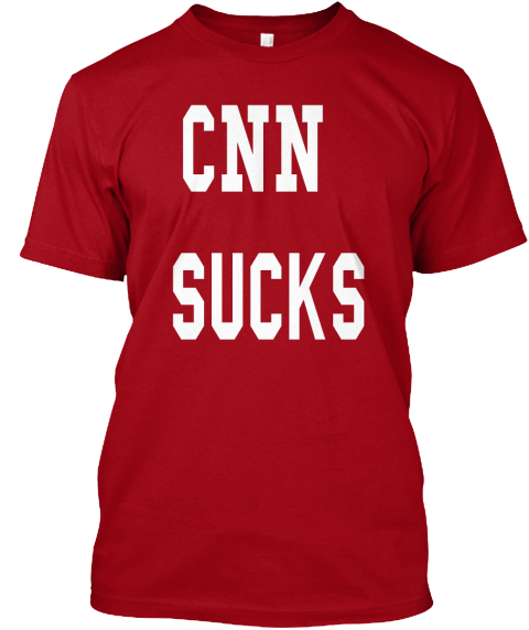 Cnn Sucks Deep Red T-Shirt Front