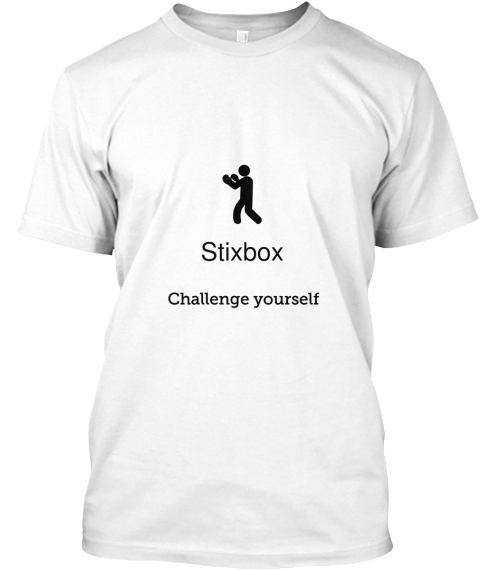 Stixbox Challenge Yourself White T-Shirt Front