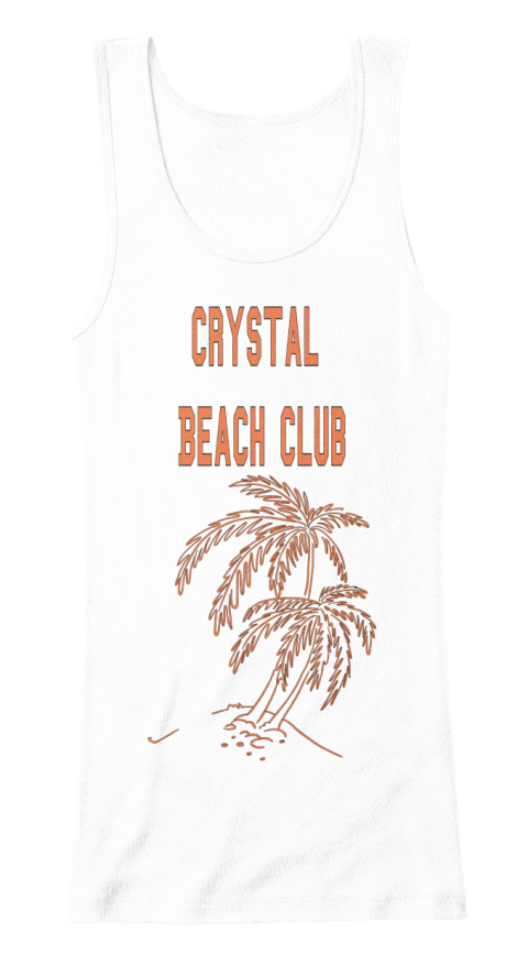 Crystal 
Beach Club White T-Shirt Front