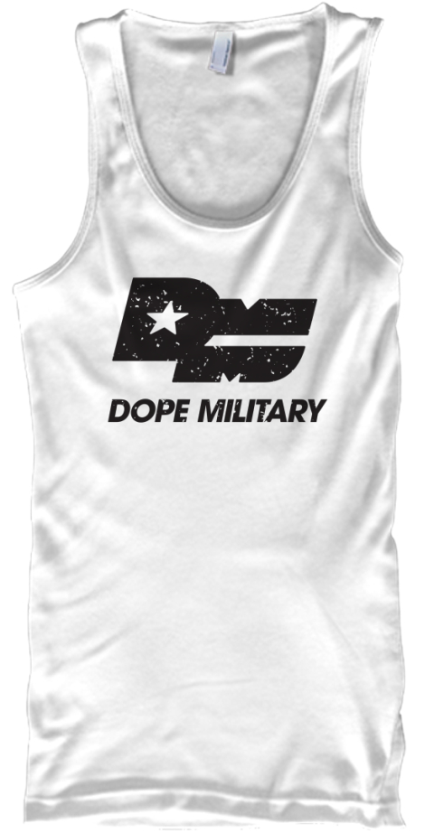 Dope Military Tanks  White T-Shirt Front