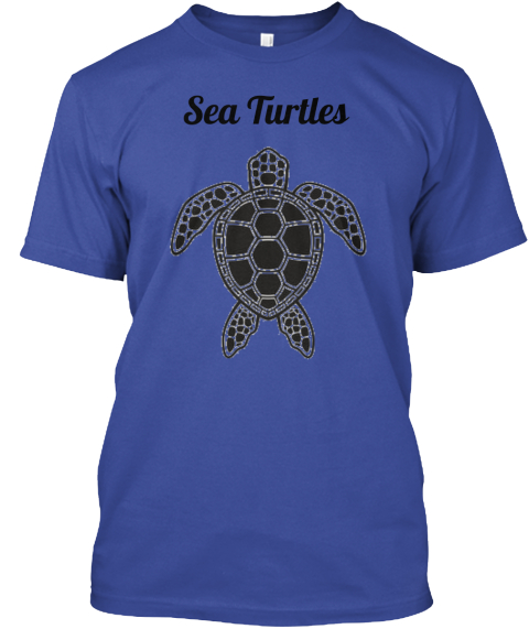 Sea Turtles Deep Royal T-Shirt Front