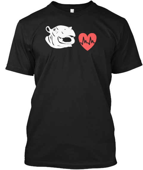 Love For The Hippo's! Black T-Shirt Front
