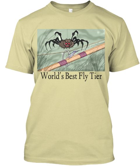 World's Best Fly Tier Sand T-Shirt Front