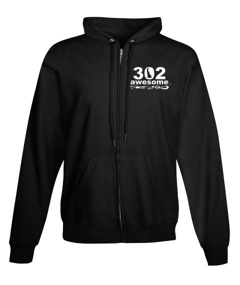 302 Awesome Black T-Shirt Front