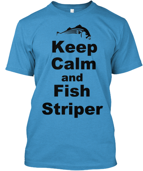 Keep Calm Heathered Bright Turquoise  T-Shirt Front