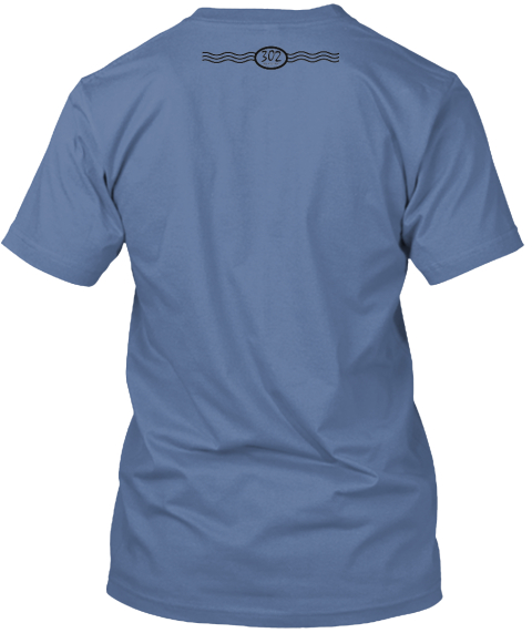 Ancient Angler  Denim Blue T-Shirt Back