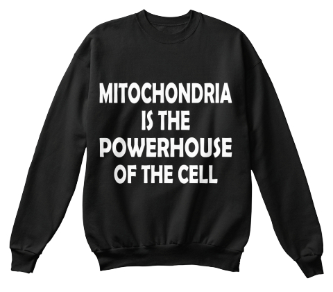 Mitochondria Winter Black T-Shirt Front