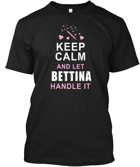 Bettina Keep Calm T Shirt Black T-Shirt Front