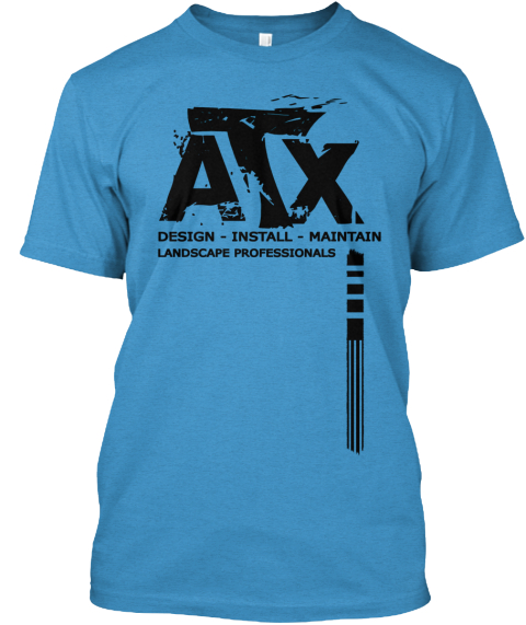 Atx Landscape Professionals  Heathered Bright Turquoise  T-Shirt Front