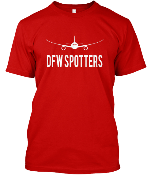 Dfw Spotters Classic Red T-Shirt Front