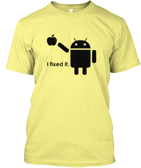 Android Fixed It Lemon Yellow  T-Shirt Front