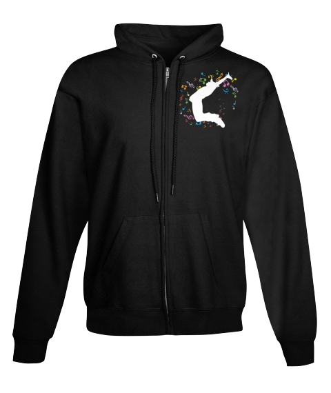 Zip Hoodie Hip Hop Dancer Music Notes 3 Zip Hoodie Hip Hop Dancer Music Notes 3