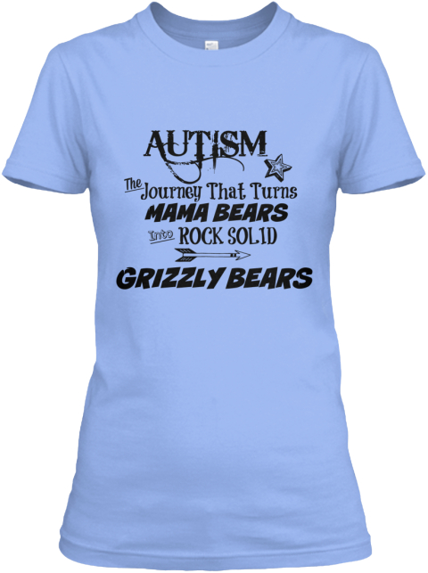 Autism Mama Light Blue T-Shirt Front