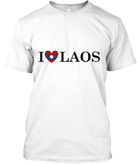 I Heart Laos Tee White T-Shirt Front