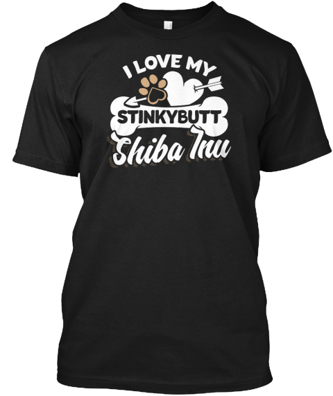 Shiba Inu Dog Shirt And Hoodie Black T-Shirt Front