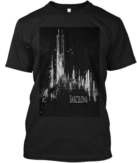 Barcelona Ciudad De Paz Black Camiseta Front