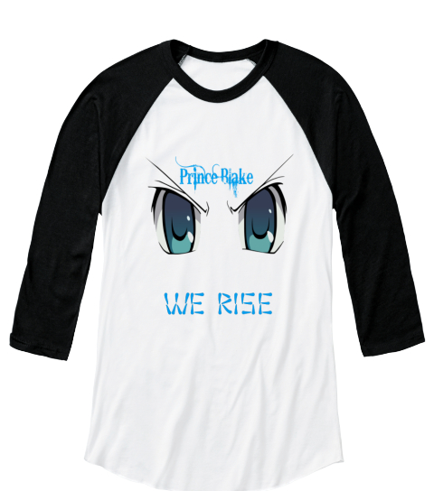 We Rise White/Black  T-Shirt Front
