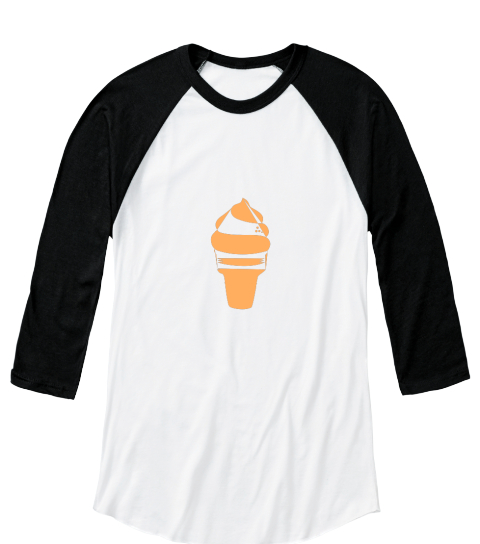 Ice Cream T Shirt White/Black  T-Shirt Front