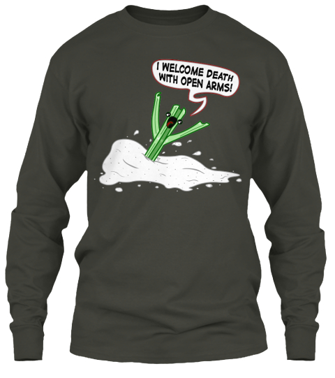 Nl Nl Smoke Gray Long Sleeve T-Shirt Front