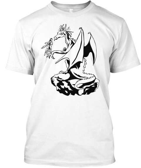 Dragon & Fairy Tshirt White T-Shirt Front
