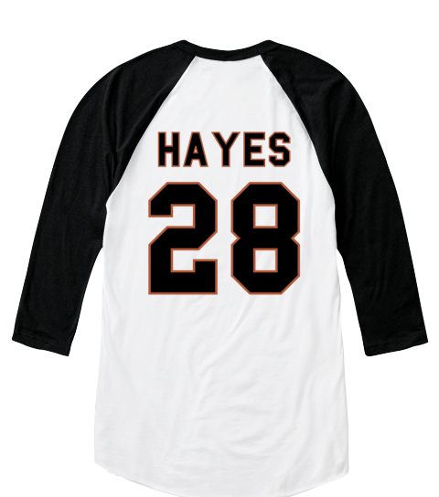 Utan Hayestough Hayes 28 White/Black  T-Shirt Back