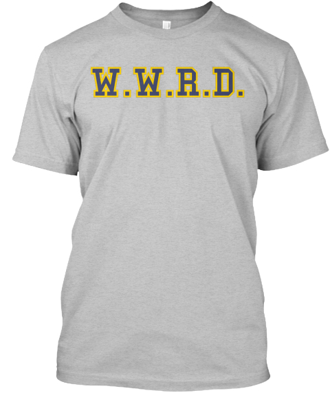 W.W.R.D. Light Heather Grey  T-Shirt Front