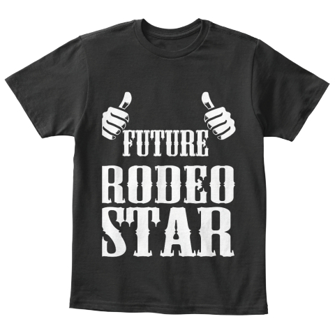 Kids Tee  Future Rodeo Star Black T-Shirt Front