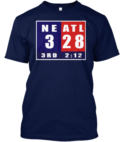 N E 3 A T L 2 8 3 Rd 2:12 Navy T-Shirt Front