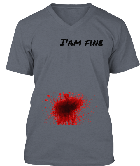 I'am Fine  Deep Heather T-Shirt Front