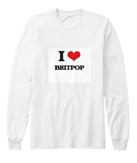I Love Heart Britpop Black Sweatshirt