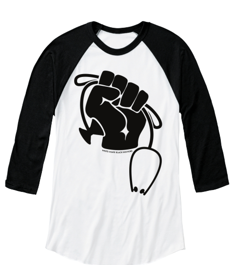 Wcbd Founders Logo  Baseball Tee Black White/Black  T-Shirt Front
