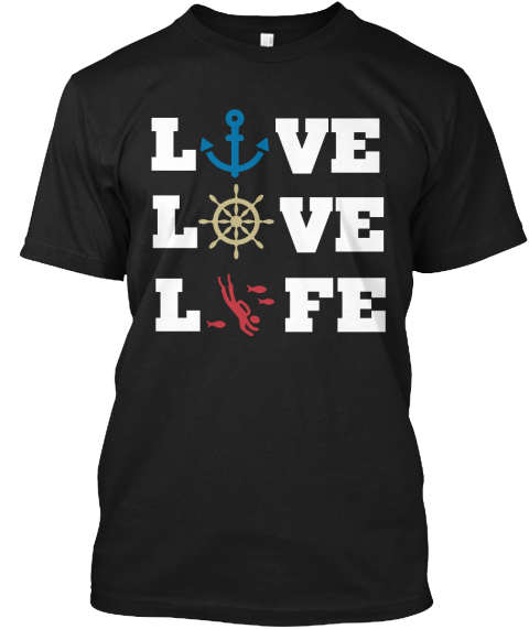 Love Love Love Black T-Shirt Front