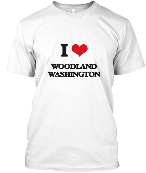 I Love Woodland Washington White T-Shirt Front