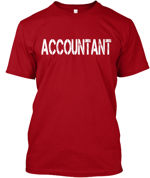 Accountant Deep Red Kaos Front