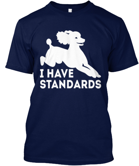 I Have Standards Navy T-Shirt Front