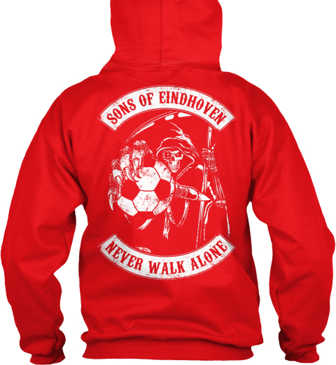 Sons Of Eindhoven Never Walk Alone Fire Red T-Shirt Back