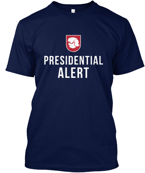 Presidential Alert T Shirts Navy T-Shirt Front