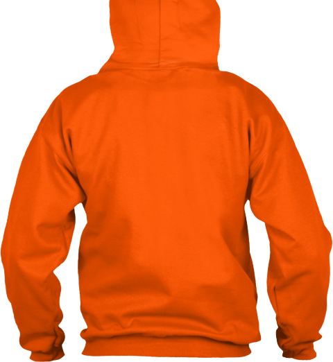 Hoodies Autumn Safety Orange T-Shirt Back