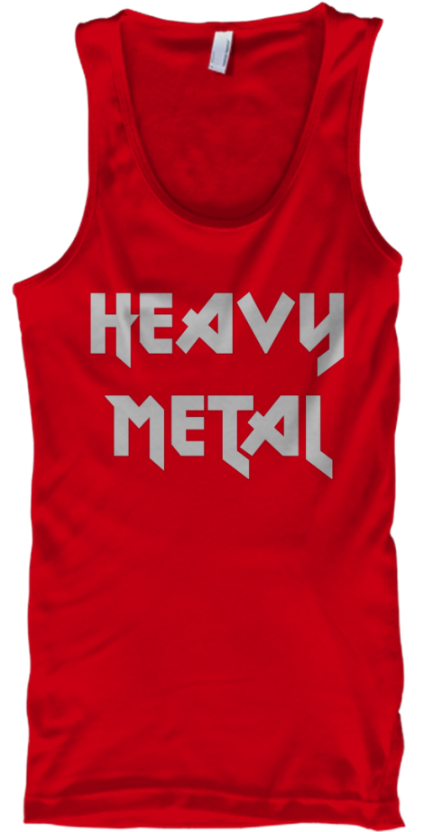 Heavy Metal Red T-Shirt Front