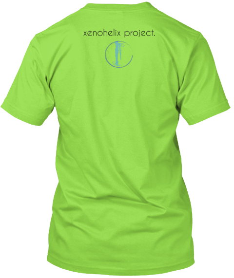 Xenohelix Project. Lime T-Shirt Back