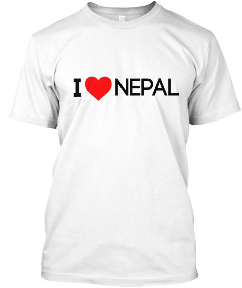I Love Nepal White T-Shirt Front