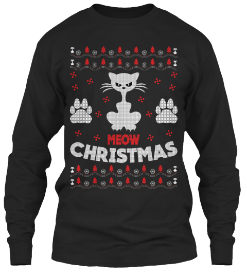 mens ugly christmas sweaters from cheap ugly christmas meow christmas black long sleeve t shirt front - Cheap Mens Ugly Christmas Sweater mens ugly christmas sweaters from cheap ugly christmas meow christmas black long sleeve t shirt front - Cheap Mens Ugly Christmas Sweater