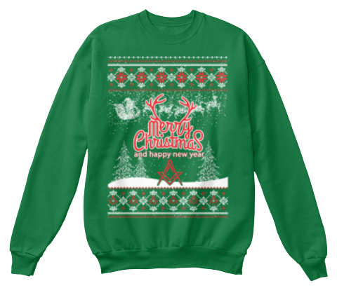Merry Christmas And Happy New Year Kelly Green  T-Shirt Front