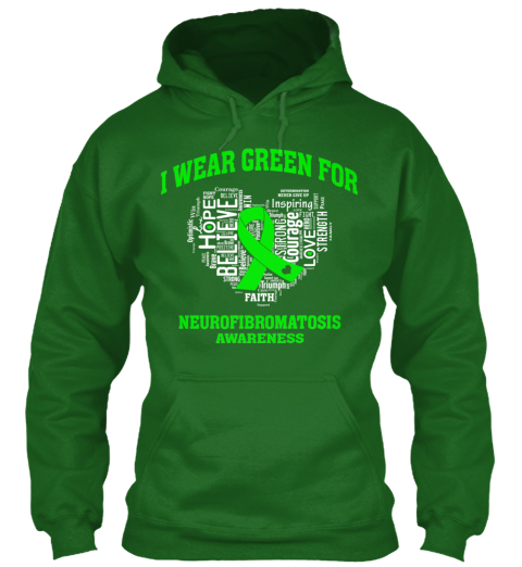 Spread Neurofibromatosis Awareness Irish Green T-Shirt Front