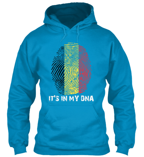 It's In My Dna Sapphire Blue T-Shirt Front
