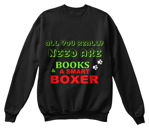 All You Really Need Are Books A Smart Boxer Black T-Shirt Front