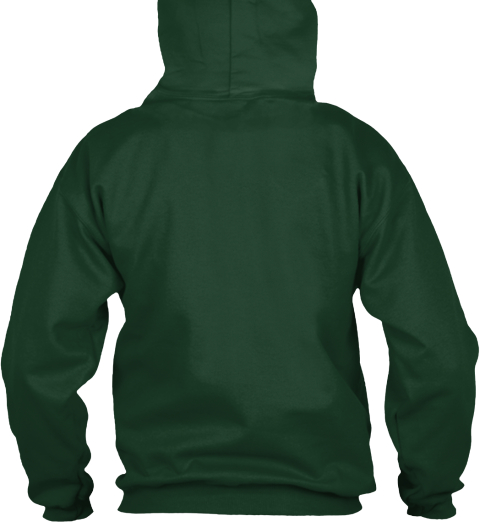 Hoodie Christmas Trees Happy New Year Forest Green T-Shirt Back
