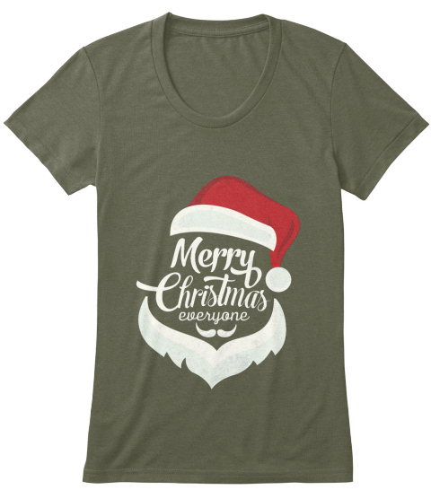 Merry Christmas Everyone 2019 Christmas Military Green T-Shirt Front