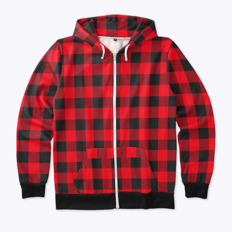 plaid zip up hoodie